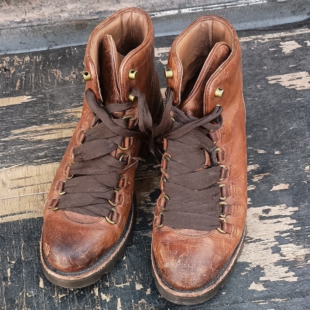 FRYE Brown Leather Hiking Boots